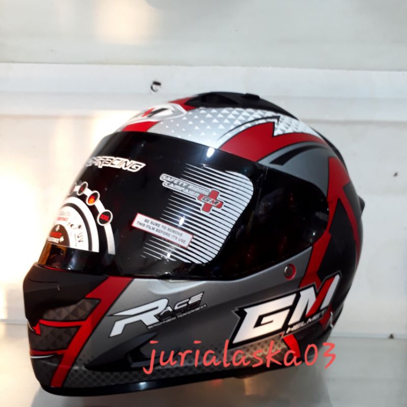 HELM GM RACEPRO # FLASH | FULL FACE  | SINGLE VISOR