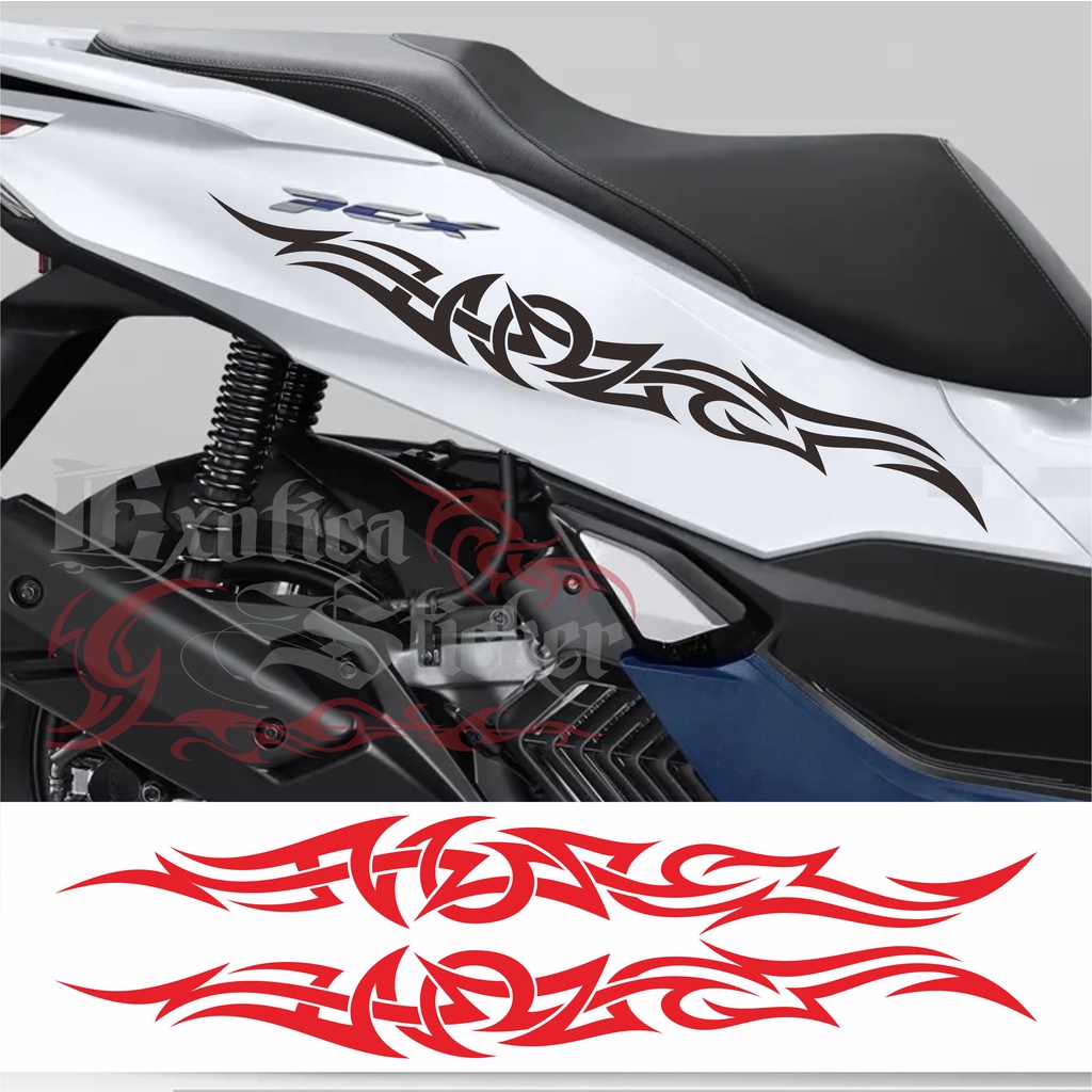 lis body striping motor tribal 4 cutting sticker matic scoopy pcx tangki spion dll