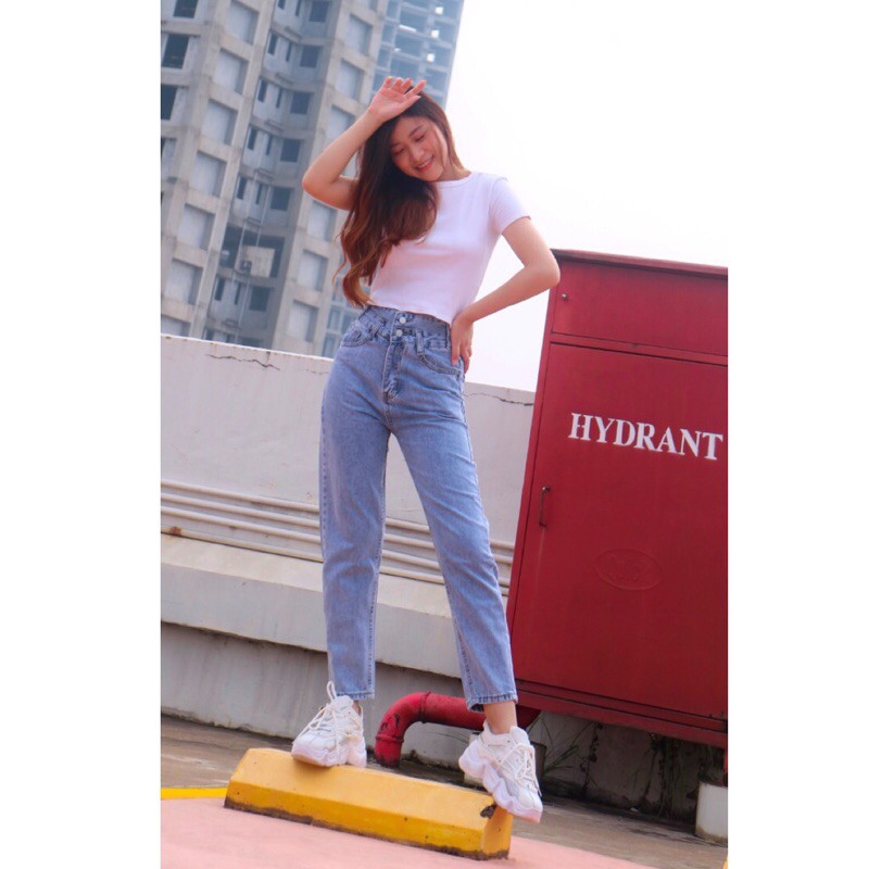 VIERLIN - Jeans 8622 - HW BOYFRIEND JEANS IMPORT