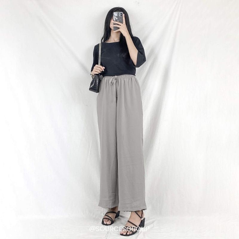 KULOT CRINCLE AIRFLOW HIGHWAIST LOOSE PANTS