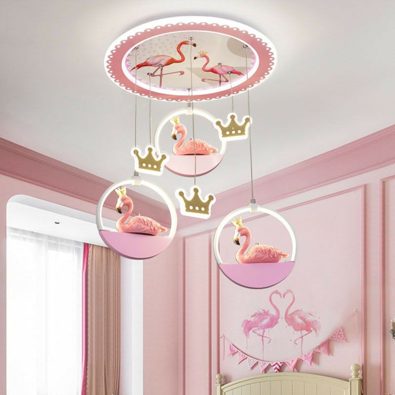 Lampu Gantung Lampu Hias Lampu Kamar Tidur Anak Angsa Warna Pink Modern Terbaru