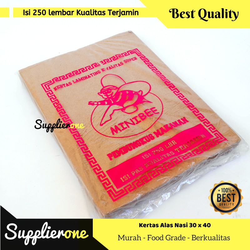 KERTAS NASI COKLAT 250 LEMBAR / ALAS NASI COKLAT / KERTAS PEMBUNGKUS NASI / KERTAS NASI GORENG
