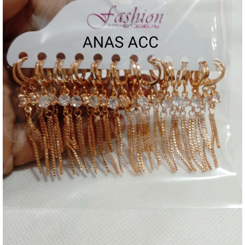 satu lusin anting dewasa permata satu xuping