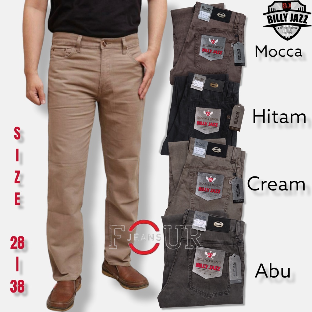 Celana Panjang Kanvas Jumbo Bige Size Original BILLY JAZZ Casual Pria Terkini Kualitas Hight Quality