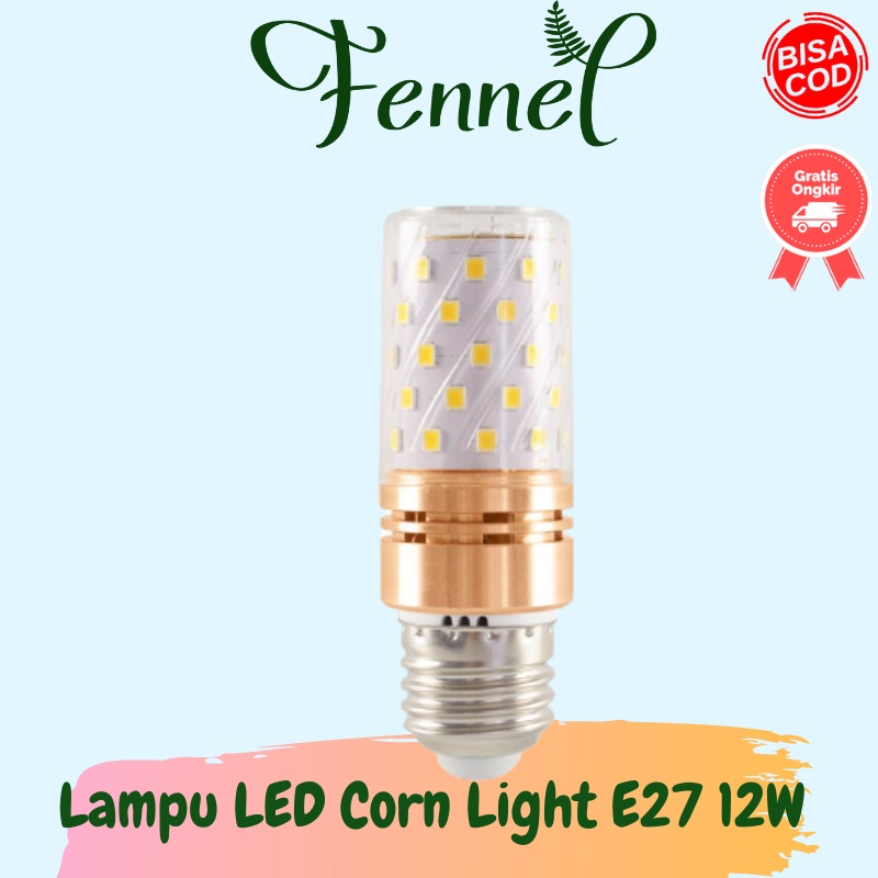 Lampu LED Corn Light E27 12W 60 LED SMD2835 Cold White