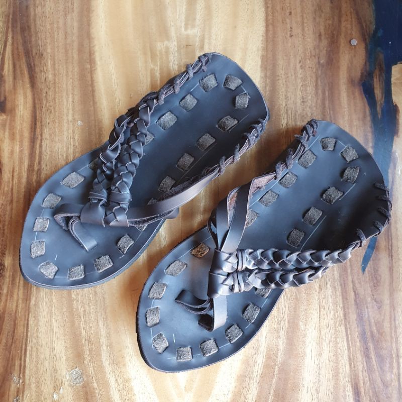 Abbas sandal  handmade sandal terompah nabi  TYPE RAJUT 