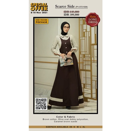 Poeva PV-0721006 Just Be You Gamis By Tuneeca Diskon Sale Promo
