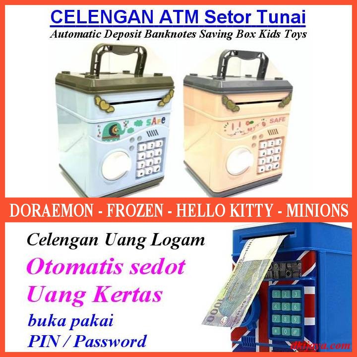 CELENGAN ATM SETOR TUNAI - Mainan Celengan Anak Pintar SMART KIDS Belajar Hemat Nabung Tabungan