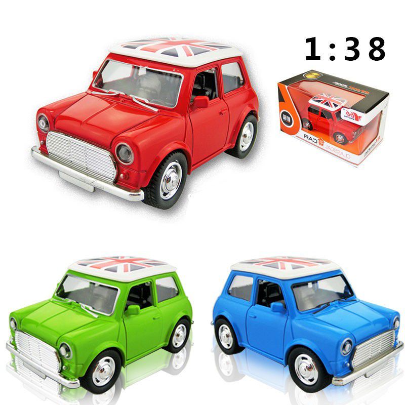 Mainan Anak Diecast Classical Car Mobil Mini Cooper Mr Bean 1:38 My66