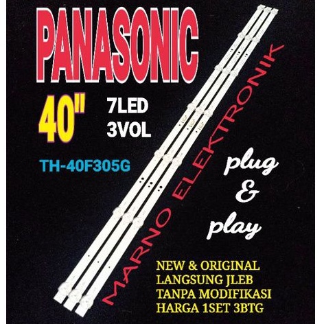 LAMPU BL BACKLIGHT LED TV PANASONIC 40INCH TH-40F305G BL PANASONIK 40IN TH40F305G 7K 3V TH 40F305G 4