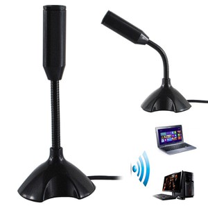 Microphone Mikrofon PC Laptop Notebook Meja Fleksibel Mic USB Komputer