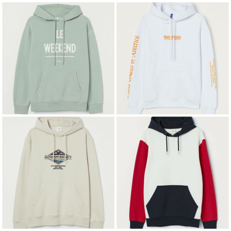 HOODIE H&M 100% ORIGINAL SK8 LITE / LEE WEEKEND / OUTDOOR SOCIETY / THREE TONE