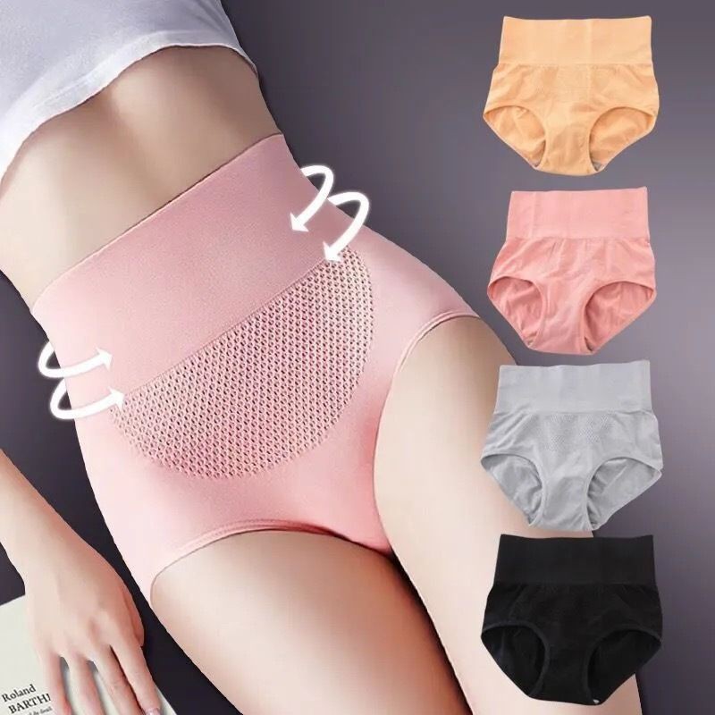 My Bra CD-012 Celana Dalam High Waist Wanita Briefs Elastis Seamless Bahan Nylon + Katun