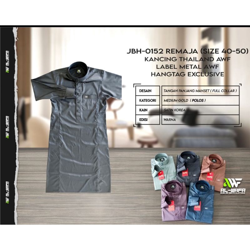 Gamis Remaja Saudi Al-wafa Medium Gold