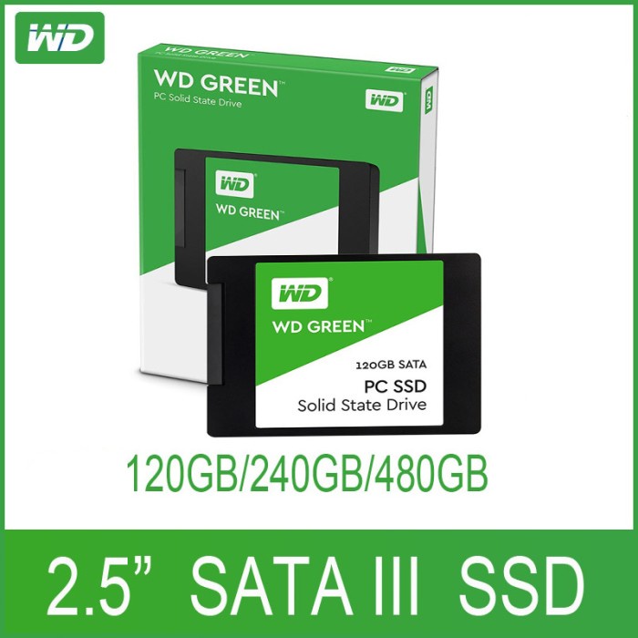 NEW SSD WD Green 120GB 240GB 480GB SATA 3 2.5 inch Original - 120GB