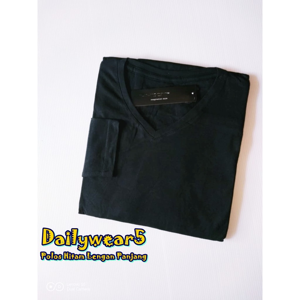 (COD)  Kaos Polos Katun Lengan Panjang