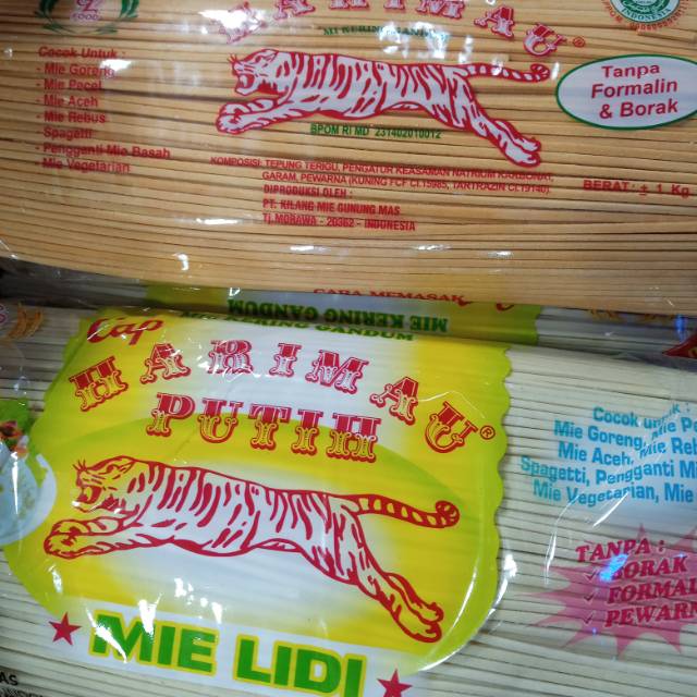 

Mie Lidi GL khas Medan 1 KG Warna Kuning