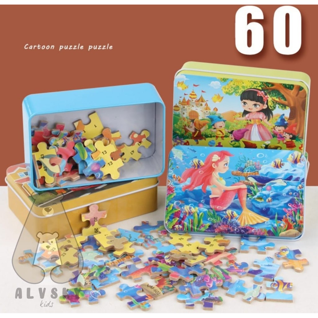 PUZZLE 60 KEPING LUCU / PUZZLE KALENG ISI 60 PCS / JIGSAW 60 PCS