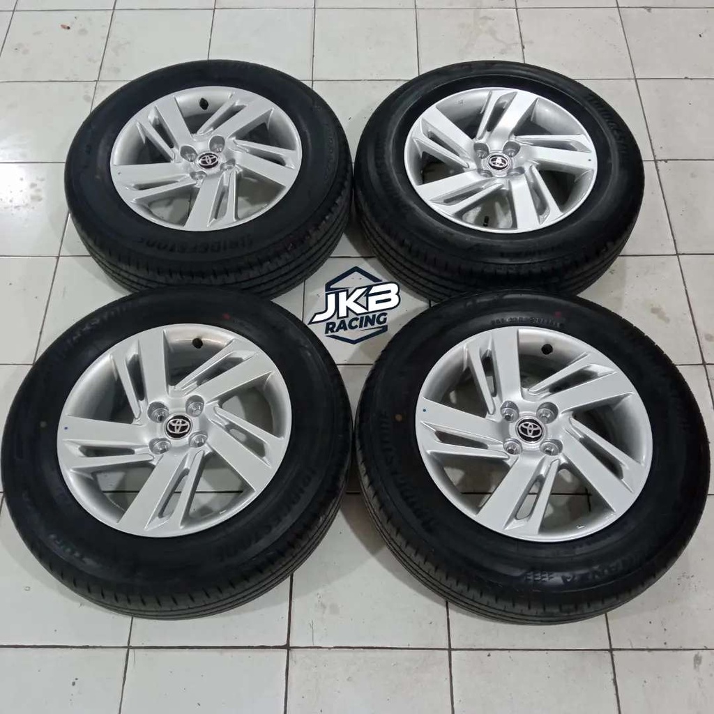 Velg Mobil Bekas Oem Raize Ring 16 lebar 6 pcd 4x100 + Ban Bridgestone 205 65 R16