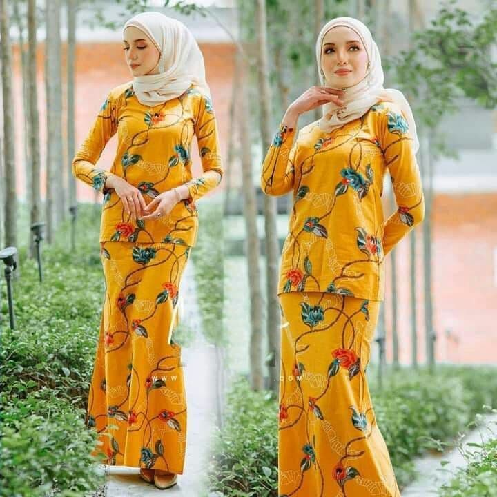 JUMBO XXL Setelan RnB Batik Baju Kurung Set Blus Rok Duyung Primisima Seragam Guru Kondangan Kerja 7