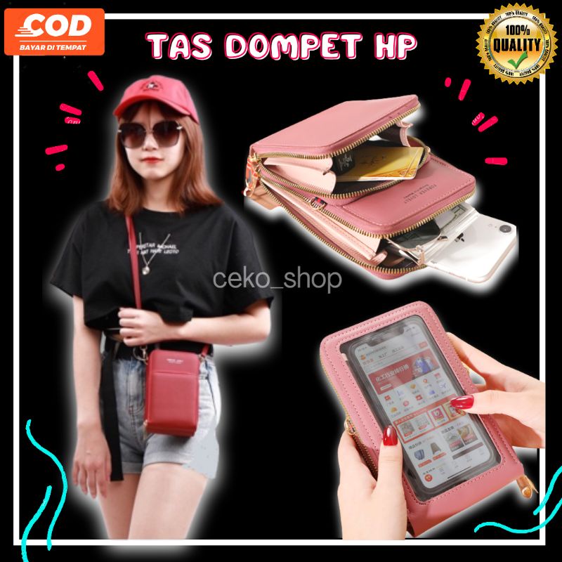 Tas Dompet Hp Handphone Hape Slempang Selempang Wanita Import Premium Mini Transparan Lucu