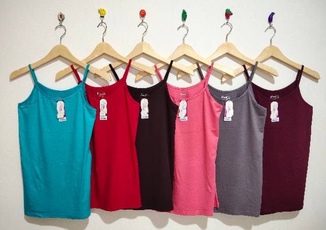 Tanktop Miranda Tali Kecil Polos Bahan Rayon Spandex L XL / Tank Top 6169-3