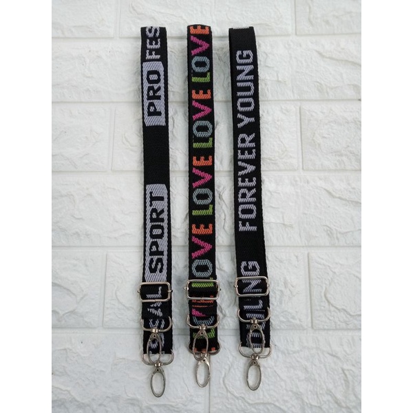 LONGSTRAP / BB-25 TALI TAS SELEMPANG MOTIF UK 2,5CM CANTOLAN NIKEL PREMIUM IMPORT