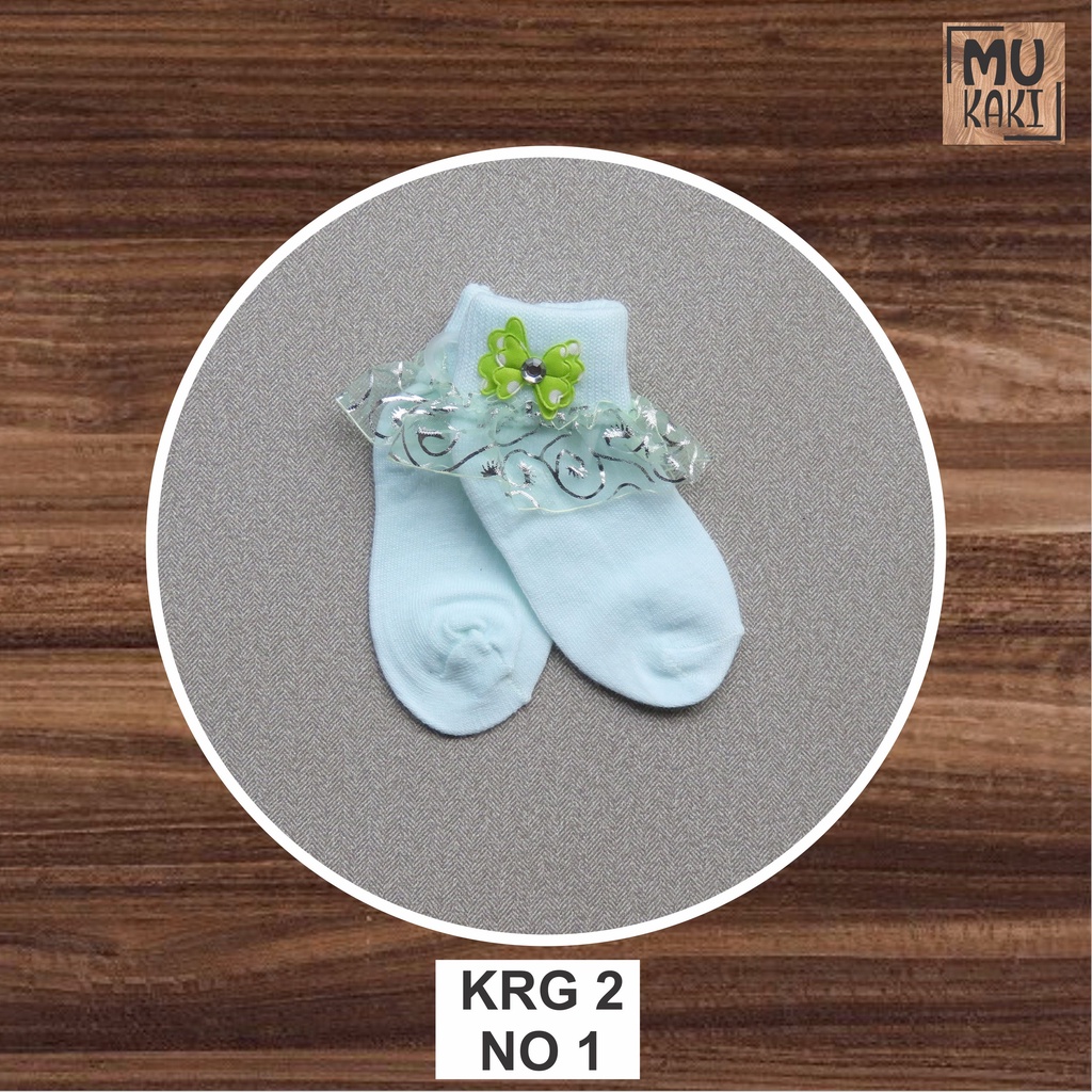 Kaos Kaki Anak Bayi Perempuan Polos Renda 2-4 Tahun