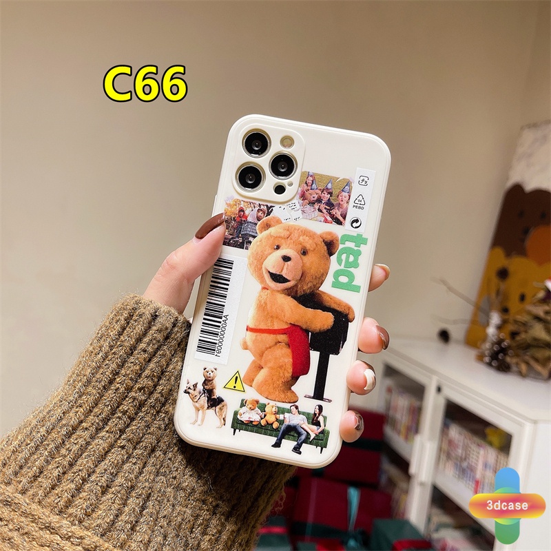 Soft Case Infinix Smart 5 Pro 4 3 Plus Infinix Hot 10 Play Hot 10 10t 10s 10i S4 9 Pro 11 Plus Hot 9 11 Play 11 11S NFC Infinix Note 8 10 Tencno Spark 5 PRO A54 A15 A9 A5 Design Cartoon Ted Bear Couple Case