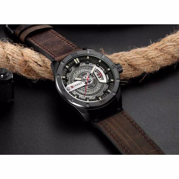 MURAH -  jam tangan pria analaog tahan air jam tangan casio binli tali kulit asli jam tangan pria