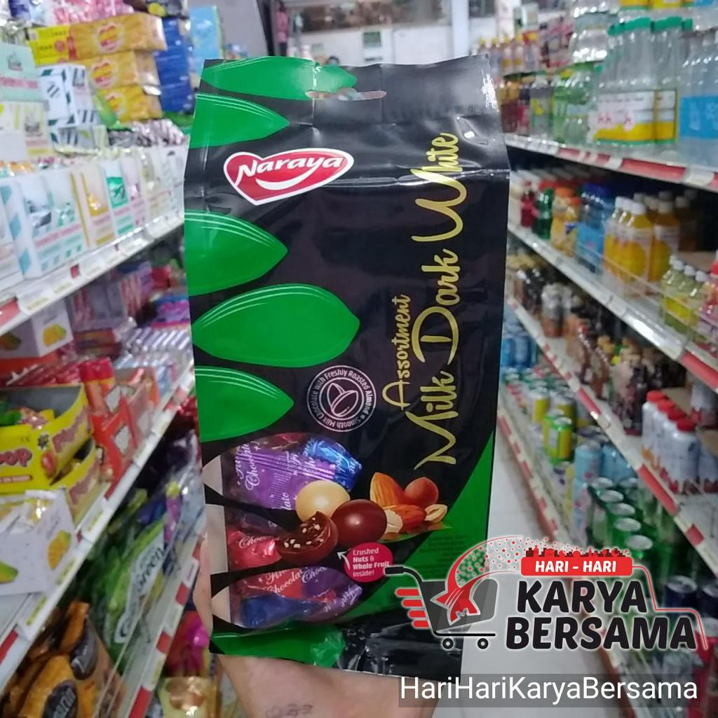 

COKELAT NARAYA ASSORTMENT MILK DARK WHITE 300GR