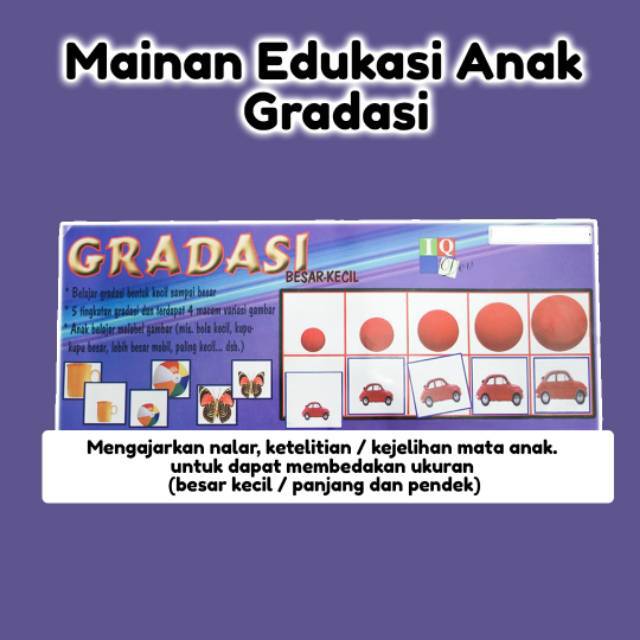 MAINAN ANAK GRADASI - MEREK IQ DEV - EDUKATIF DAN ORIGINAL