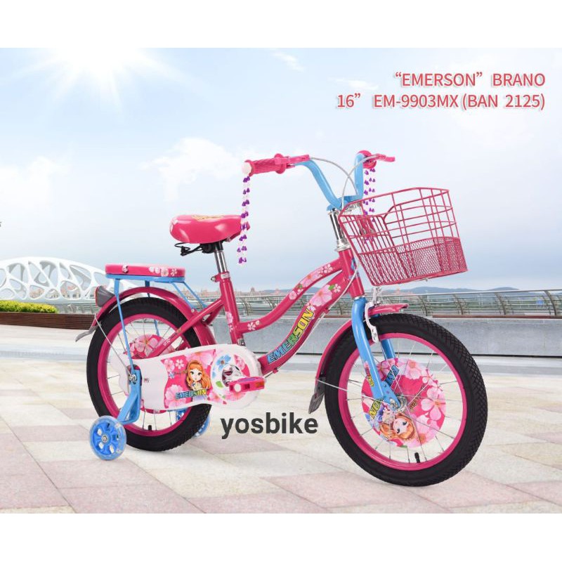 sepeda anak kualitas bagus kuat mini ukuran 16 inch merek emerson 9903mx