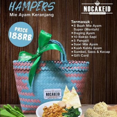 

Mie Ayam Keranjang, hadiah ulang tahun, hampers, parcel lebaran natal