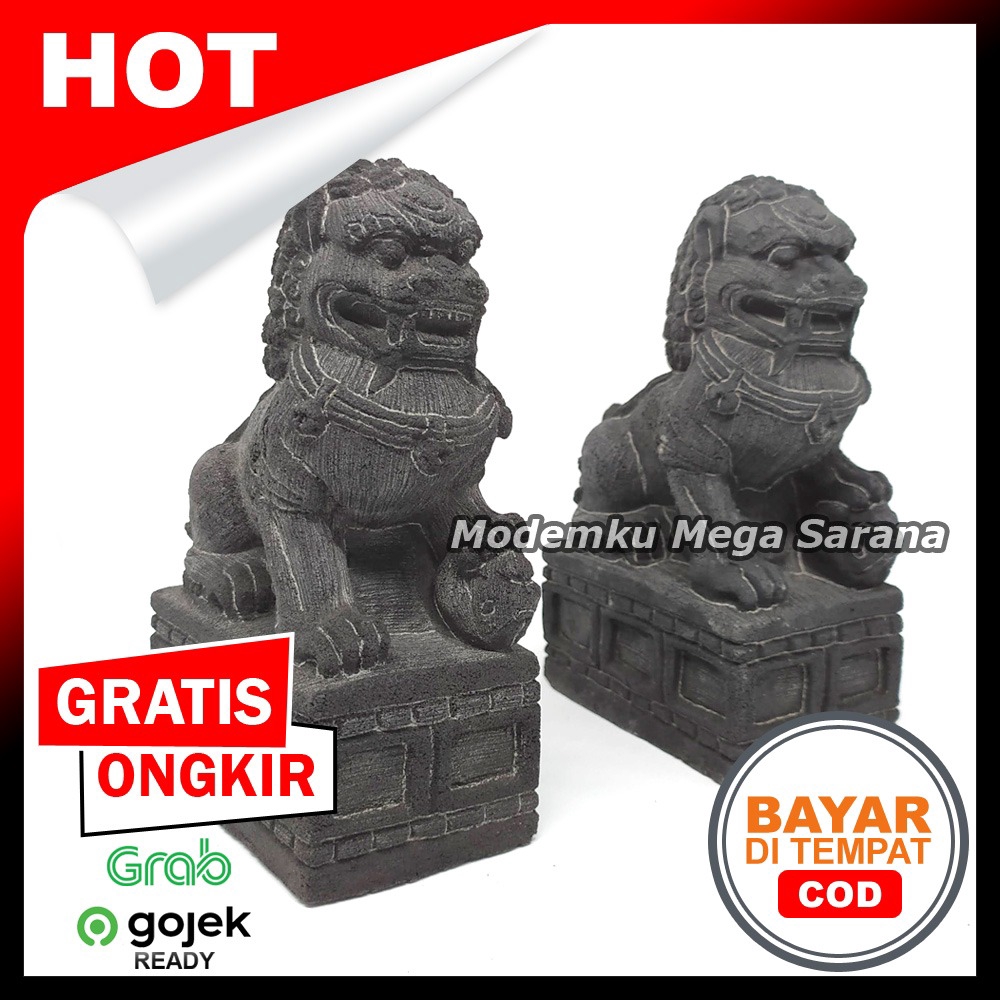 Sepasang Miniatur Patung Singa Samsi - T15