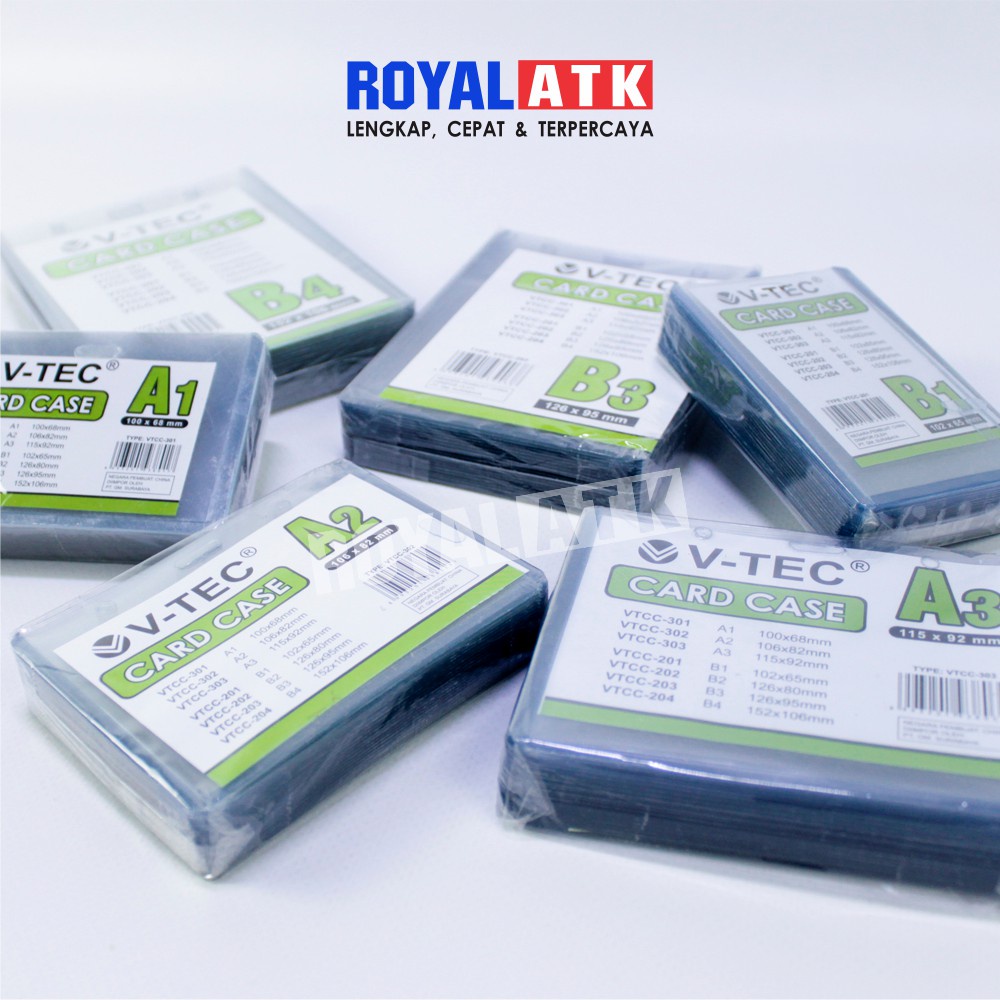 (20 Pcs) VTEC Plastik Mika Id Card Seminar Vtec / Name Tag VTEC / Glue Card VTEC / VTEC Keplek Mika Id Card A1 A2 A3 B1 B2 B3 B4