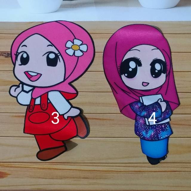 Aplikasi Boneka Hijab Import Polos / 20 Cm