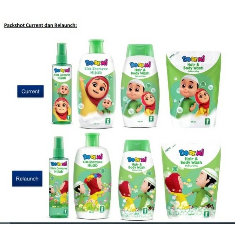 doremi hair & body wash hijab nusa rara 200ml # real pict #