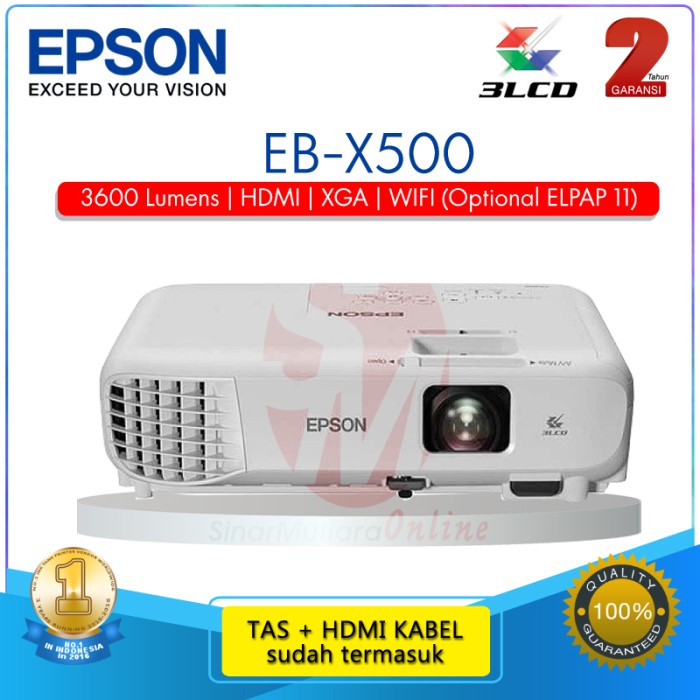 PROJECTOR EPSON EB X500 XGA 3LCD