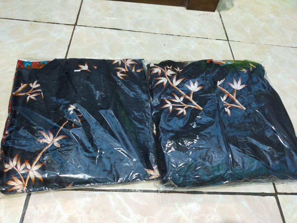 Batik Couple Keluarga Sania Ruffle Ori Ndoro Jowi Dnt Motif Kipas