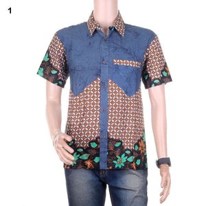 Kemeja Batik | Hem Batik Kombinasi Dengan Saku Paspol Winata - Motif 4