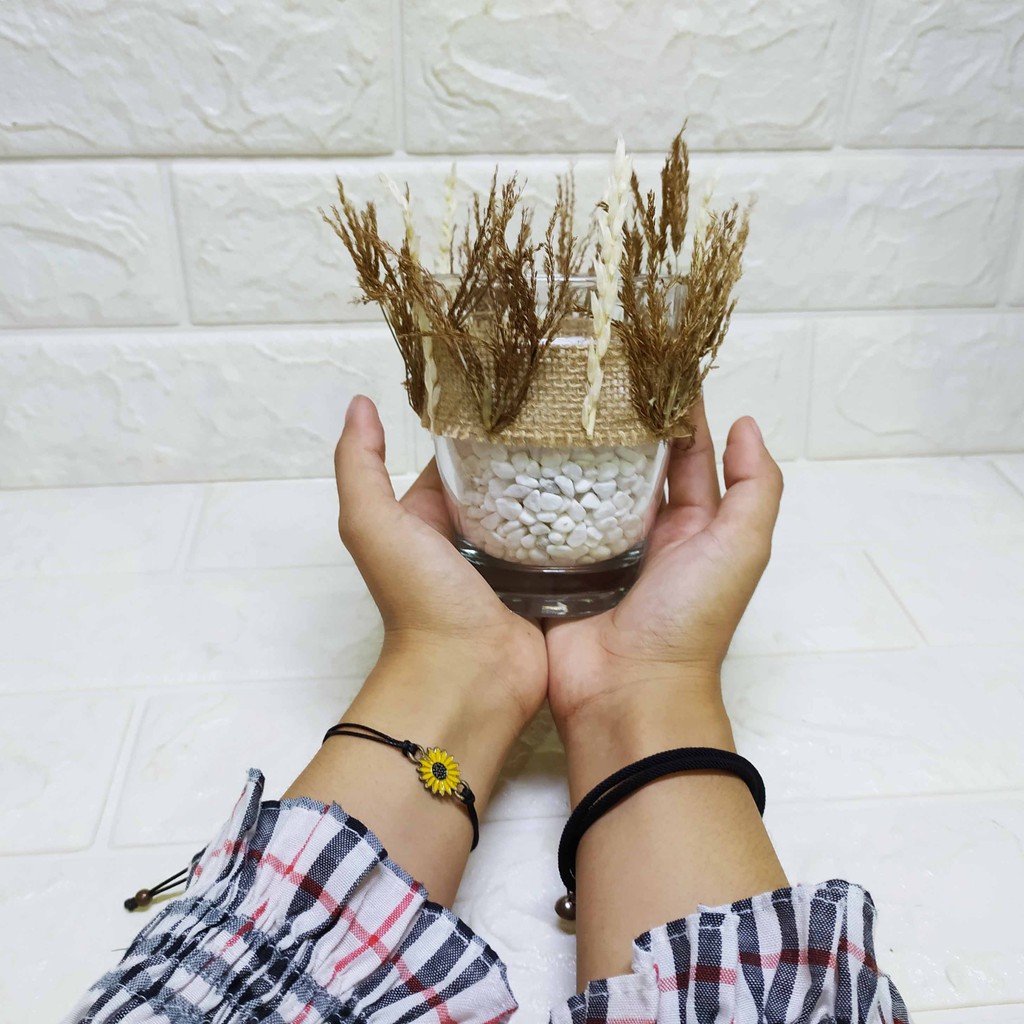 Aesthetic dried flower candles - tempat liin estetik