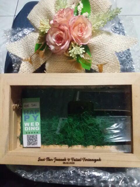 Kotak Uang Kayu Window Akrilik Untuk Seserahan/ Lamaran Kuk W