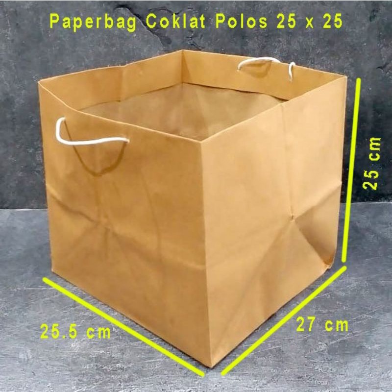 

Paper Bag Coklat Polos 25x25 12 pc Tas Kertas Paperbag 25 x 25