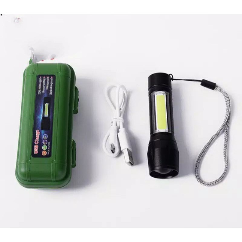 Senter swat led samping depan waterproof