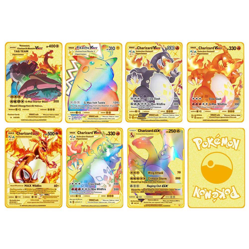 Kartu Pokemon QUINTON Arceus Vmax Trading Battle Game Limited Versi Bahasa Inggris Display Pikachu Golden Card