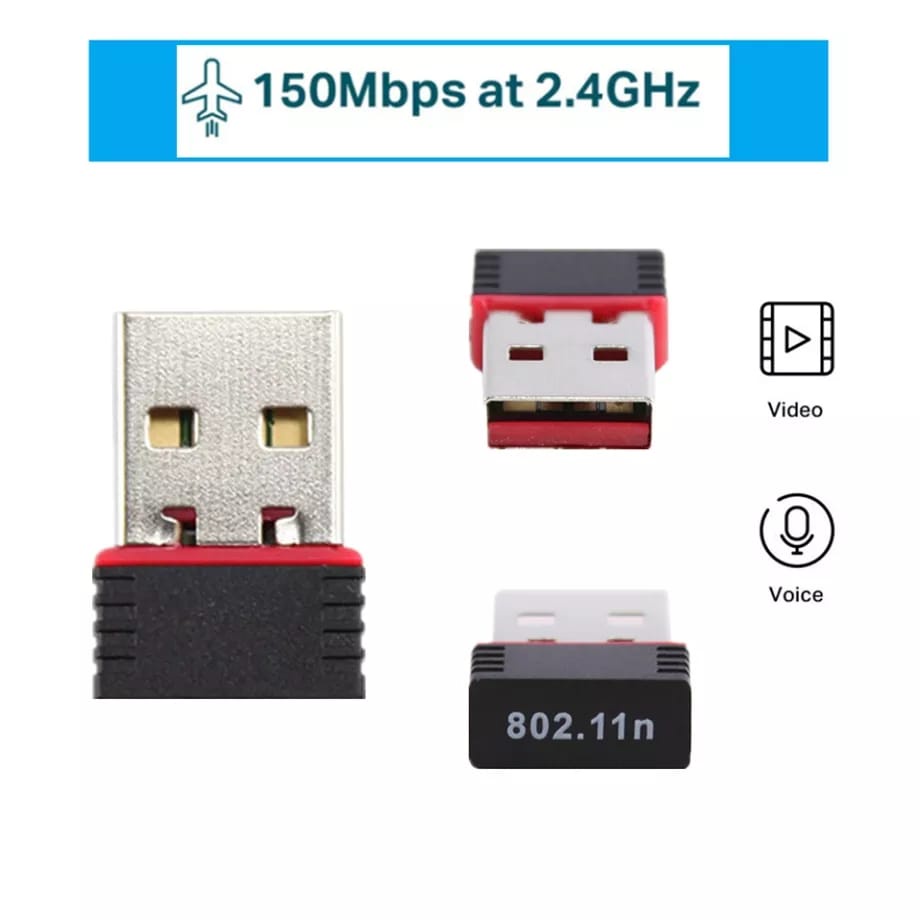 Wireless Adapter 150Mbps 802.11N USB Penangkap Sinyal Wifi Di PC Laptop Komputer