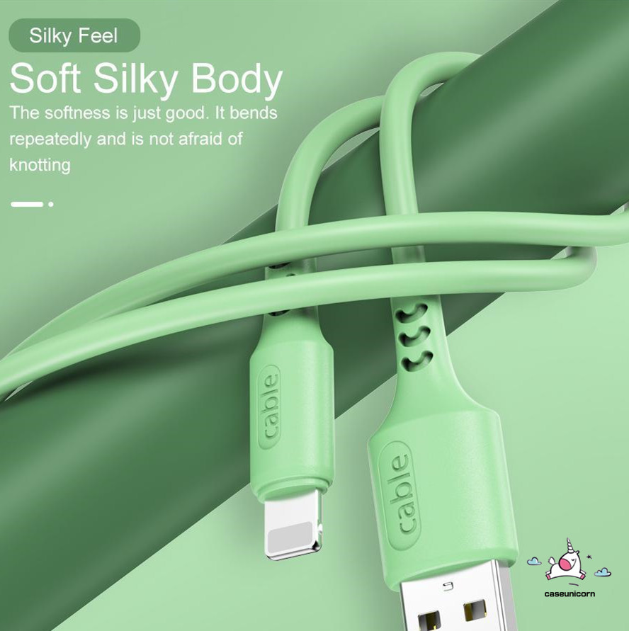 Kabel Data/Charger Usb Tipe C Fast Charging 5a Bahan Silikon Warna Macaron Untuk Iphone/Android