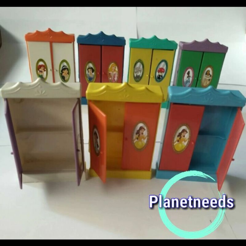 Mainan Lemari Pakaian Mini Plastik / Lemari Pakaian Boneka Mini / Wardrobe For Doll House / Mainan E