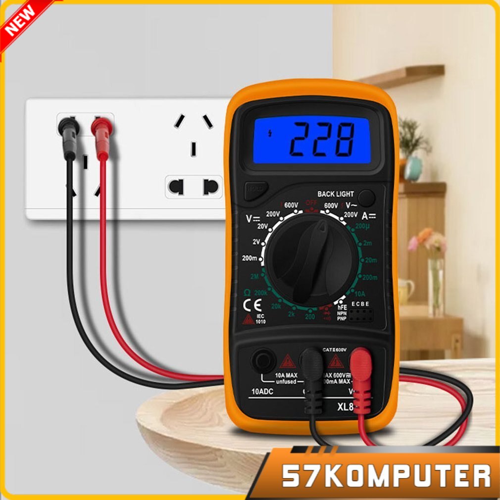 Junejour Mini Digital Multimeter AC/DC Voltage Tester - XL830L